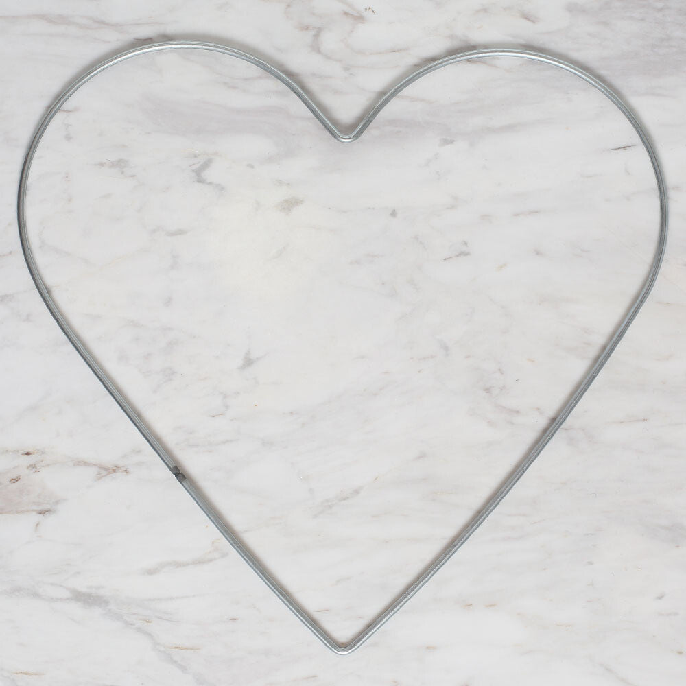 Loren Metal Kalp 32 cm Makrome Halkası